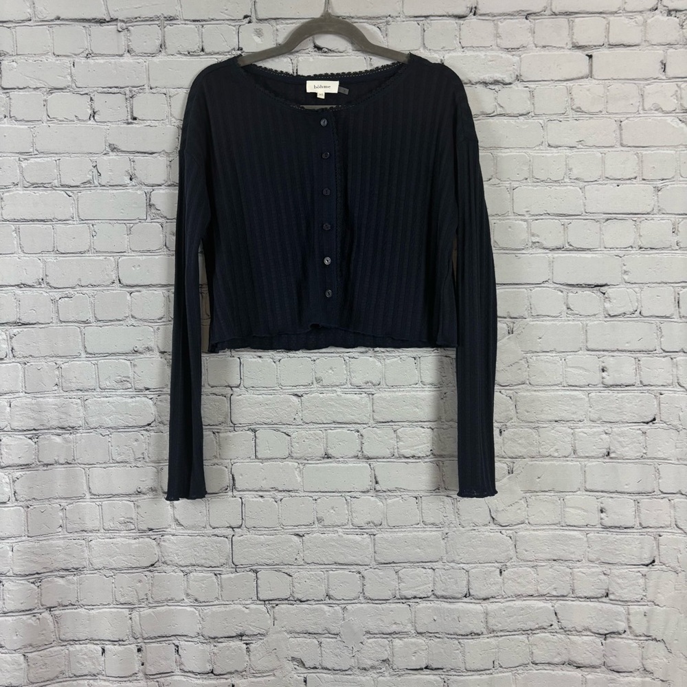 Böhme Navy Blue Cardigan Sweater